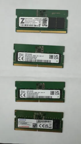 4 memórias DDR5 8GB USADAS