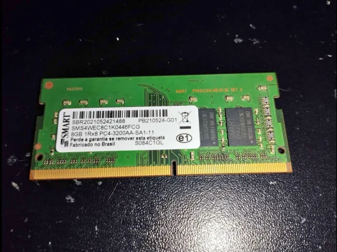 Memória RAM Notebook 8GB DDR4 3200MHz Smart