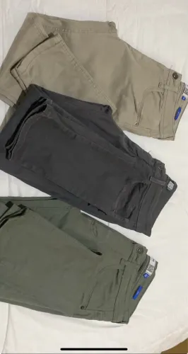 Kit 3 calças masculina slim - numeração 38