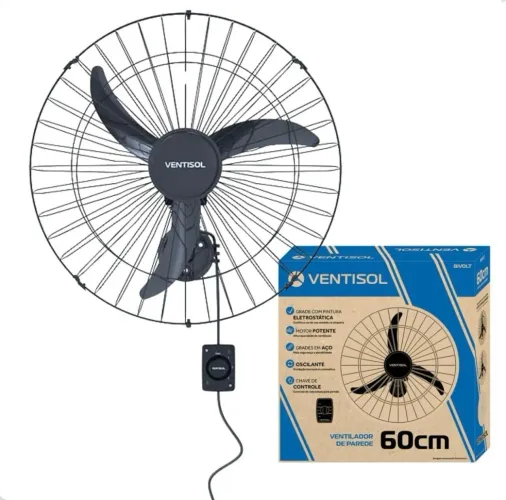 Ventilador Parede 60cm Bivolt - Garantia na Loja