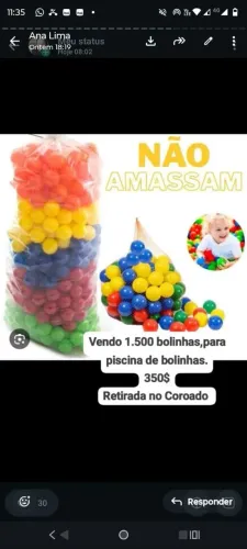1500 bolinhas para piscina de bolinhas