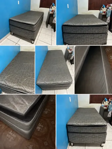 Cama Box Solteiro com Colchão