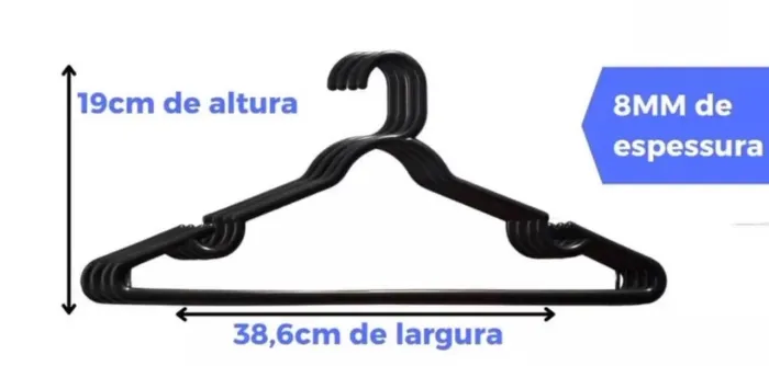 Cabide preto Adulto - R$ 2,00unid