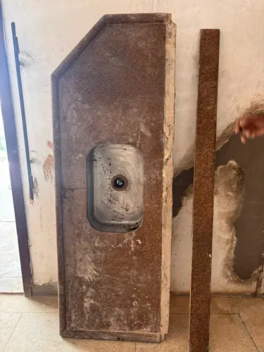 Bancada de pia de cozinha de mármore