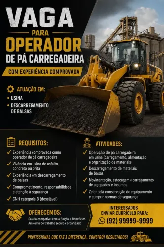 Vaga para operador