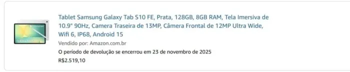 TABLET SAMSUNG S10 FE