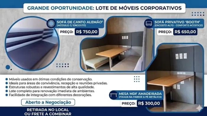 Móveis de Qualidade para seu Espaço - Sofás alemão e Mesas (Usados)