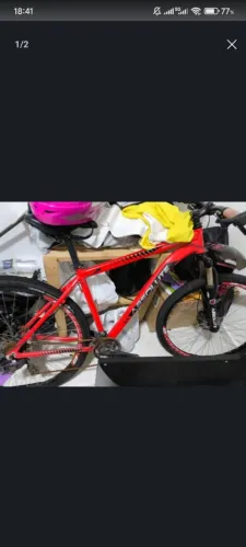 Bicicleta da cor vermelha marca absolute