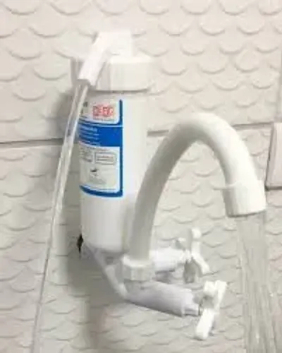 Purificador Filtro com torneira plastico branco Herc com vela de carvão ativado