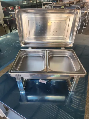 Rechaud Retangular 2 Cubas GN 1/2 Brinox