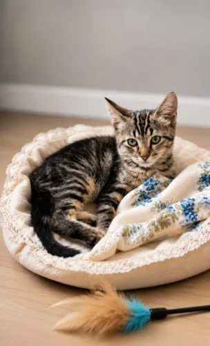 Gatinho para adoção responsável.