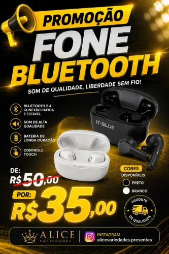 Fone Bluetooth novos