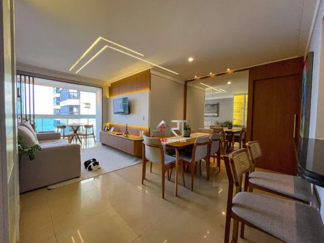 Apartamento com 3 dormitórios para alugar, 125 m² por R$ 8.250,00/mês - Praia da Costa - V