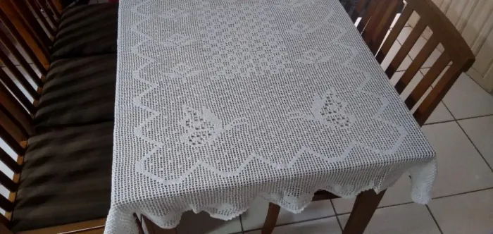 Toalha de mesa - Crochê Anne - Branca