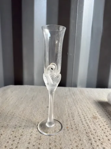 Conjunto de 12 taças de champanhe Jean Claude France Swan olhos de safira