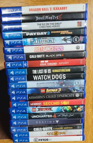 Lote de 20 jogos de PS4