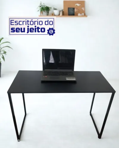 Mesa de Escritório Industrial 1m NOVA Multiuso para Notebook Computador Escrivaninha Birô