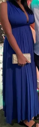 Vestido multiformas azul escuro