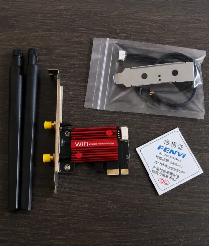 Placa de Rede Wi-Fi Fenvi 5ghz / 2.4ghZ+ Bluetooth | PCIe | 2 Antenas |