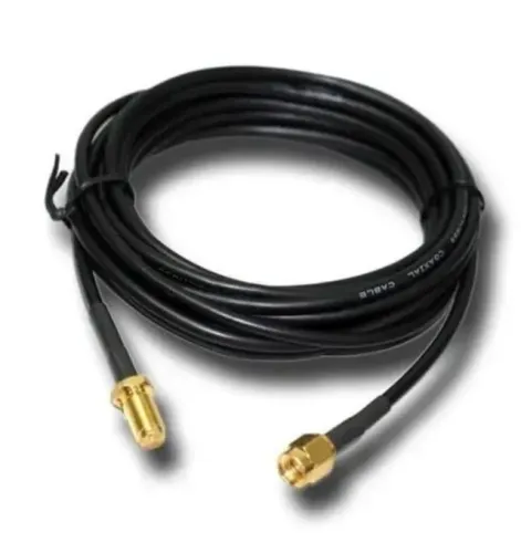 Kit 3 Cabos Pigtail Extensor Antena Wi-Fi RP-SMA 2m - Compatível com TP-Link e outros