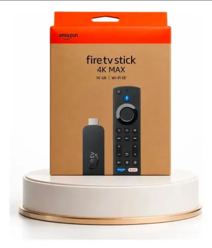 Amazon Fire Tv Stick 4k Max 16gb Wi-fi 6e Alexa Controle Por Voz Preto