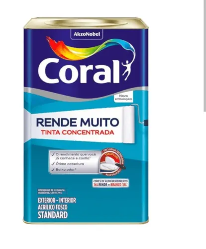 Tinta coral rende muito