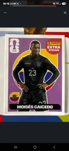 Figurinha - Extra Sticker - Moisés Caicedo - Regular - Copa do Mundo FIFA 2026