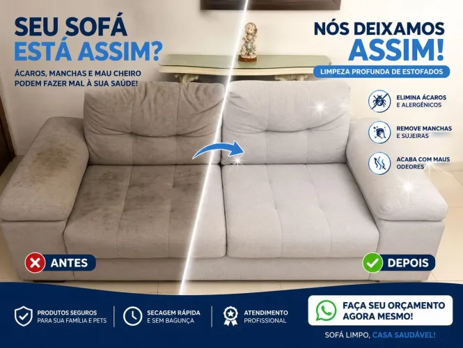 Especialista em Limpeza e Higienização de Estofados