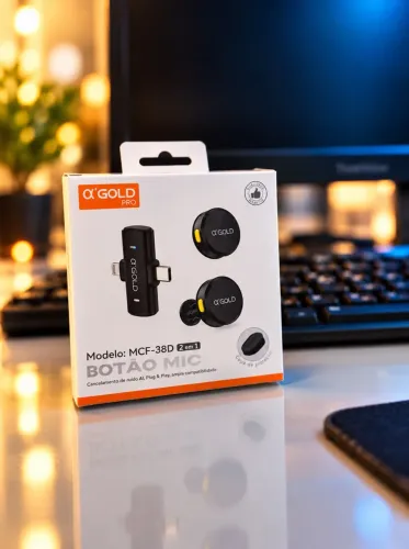 Microfone Lapela GOLD produto novo e lacrado