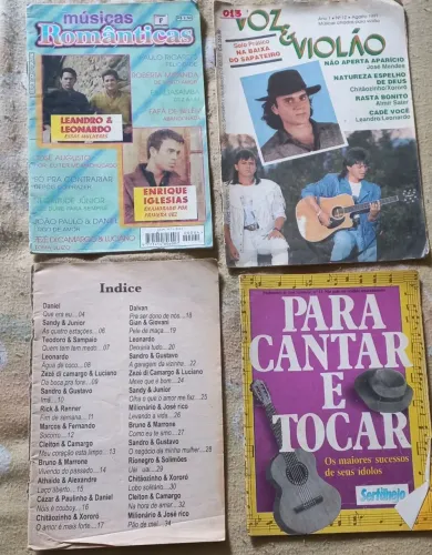 Revistas com letras e cifras sertanejos