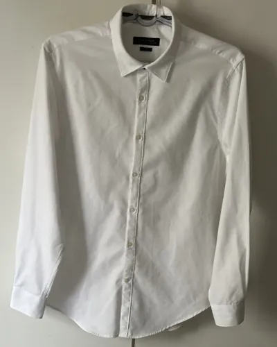 CAMISA ZARA SLIM FIT G BRANCA