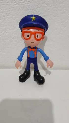 Boneco Flexível Blippi Policial Bendables 13 cm