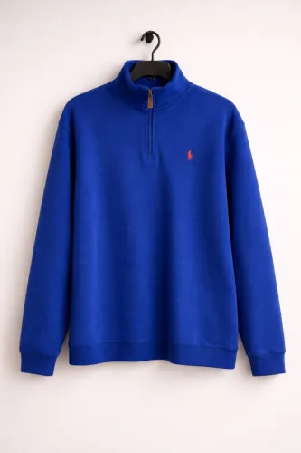 Quarter zíper Polo Ralph Lauren Azul Original GG