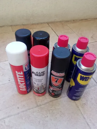 Lubrificante.. wd-40 . Loctite . W-max e micro-0leo desengraxante total 08 unidades