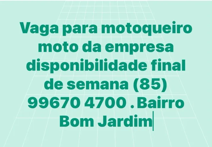 Motoboy vaga para motoqueiro
