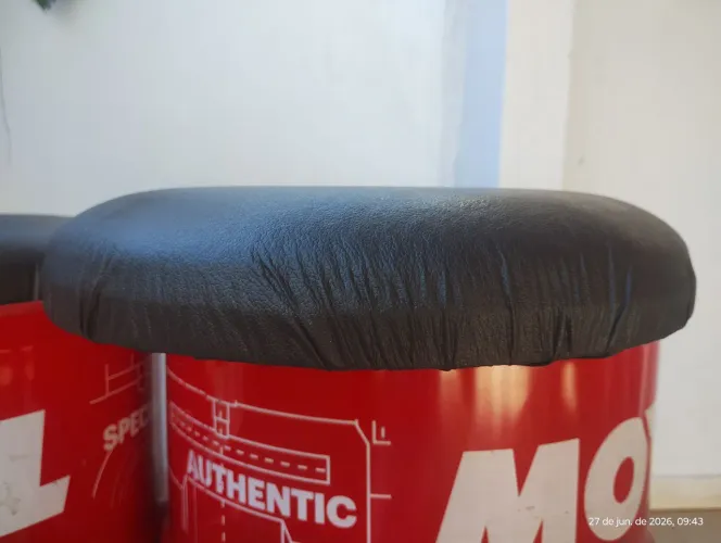 kit 2 banqueta tambor Motul 60 litros (vazio) excelente acabamento da baqueta,