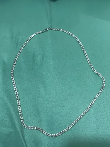 CORRENTE PRATA 925 MASCULINA GRUMET ITALIANA MACIÇA 7MM 70CM
