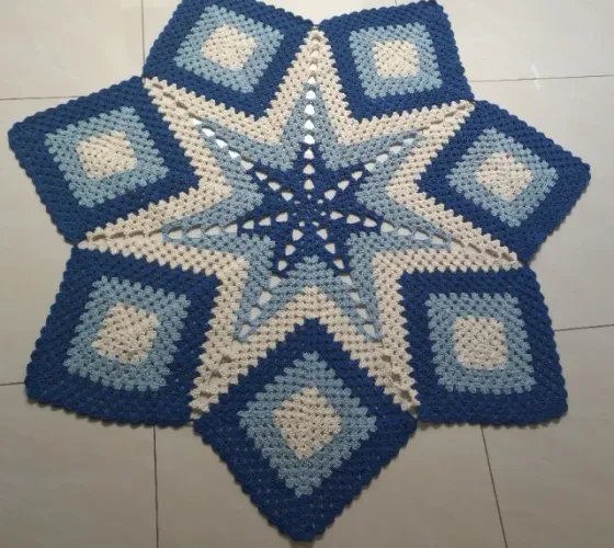 tapete croche estrela