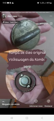 Tampa de óleo da Kombi antiga