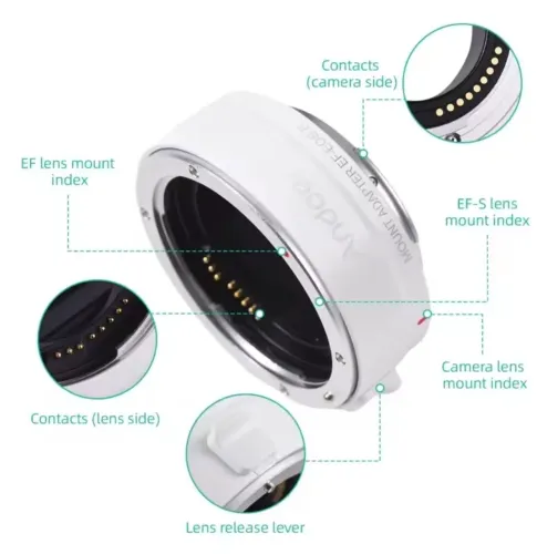 ANDOER ADAPTADOR NOVO CANON RF-EF BRANCO