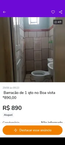 Alugo kitnet com banheiro no Bairro Boa Vista
