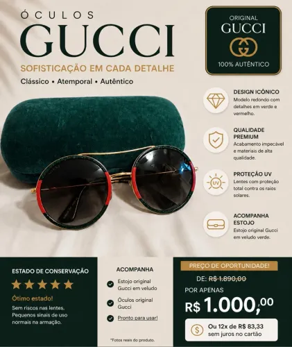Óculos Gucci - ORIGINAL