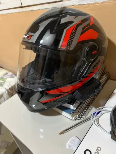 Capacete fw3 com óculos/tam:60