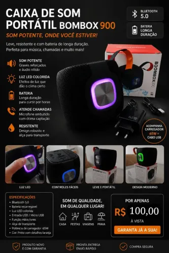 ( aceito ofertas )Caixa de som boombox 900 ( a prova d'água)