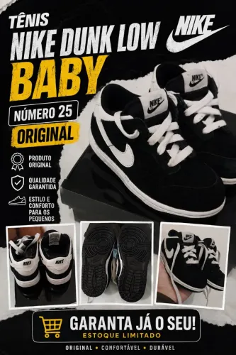 Tênis Infantil Nike Dunk Low Baby ORIGINAL número 25