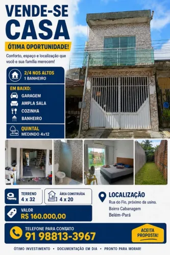 Vendo casa na Cabanagem