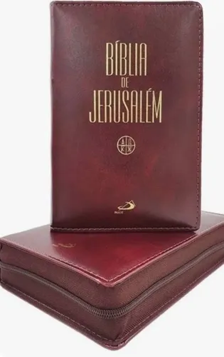 Biblia de Jerusalém com zíper luxo estudo ed Paulus