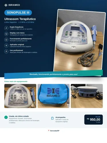 Sonopulse III Ibramed - Ultrassom Terapêutico