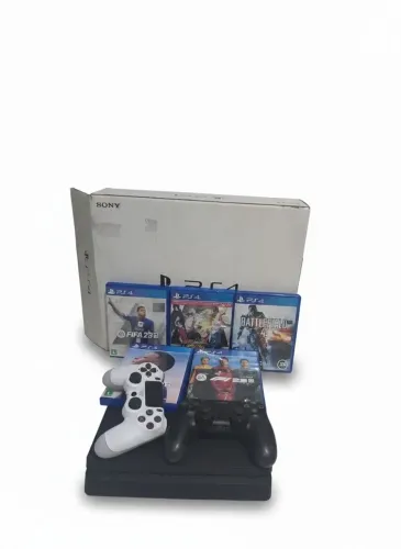 Videogame (Console) Ps4 Slim 1TB - usado - Com jogos mídia física de brinde