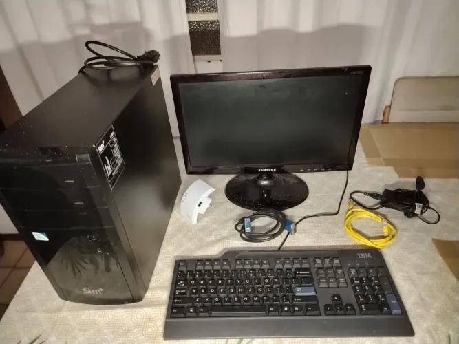 PC Completo Intel 8GB RAM HD 500GB + Monitor + Mouse Gamer + Wi-Fi